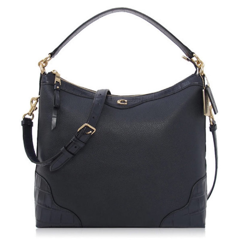 NEW Coach Crossbody Crocodile-embossed Leather hob